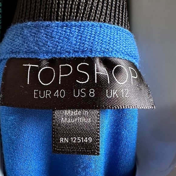 Topshop Vibrant Blue Midi Dress - Picture 2 of 8